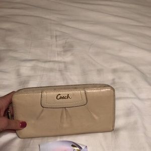 Tan or Cream Coach wallet